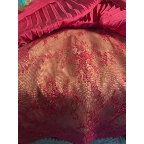 Self-Portrait Pleated Chiffon Cocktail Dress ASO Dynasty - Picture 9 of 11